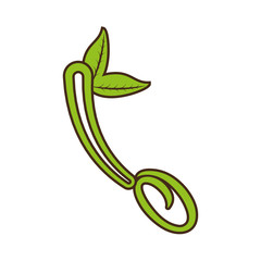 Naklejka premium leaves organic food nature stamp vector illustration eps 10