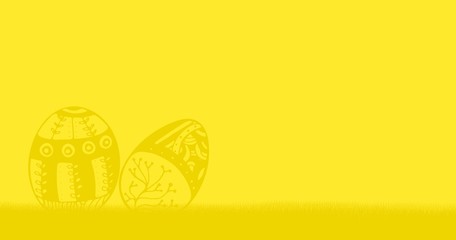 Composite image of easter eggs