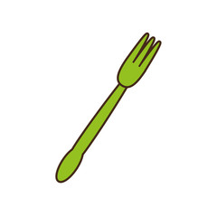 fork cutlery kitchen cooking image vector illustration eps 10