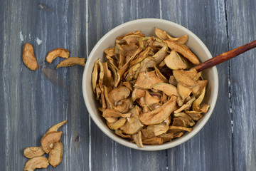 dried apples closeup