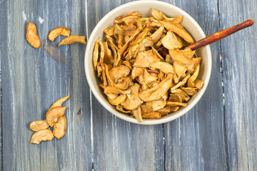 dried apples closeup