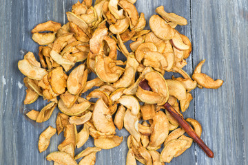 dried apples closeup