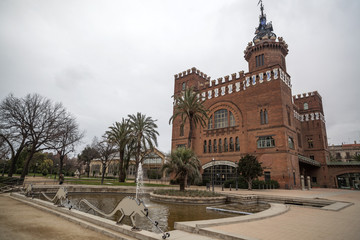 Building, modernist style, Castle, Castell dels Tres Dragons, by Lluis Domenech i Montaner, Park Ciutadella, Barcelona,Spain.