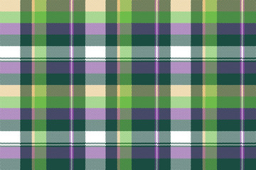 Green purple seamless pattern check fabric texture