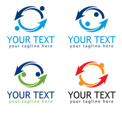 connect logo. Connection logo idea template