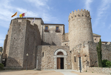 Fototapeta na wymiar Monastery benedictine, medieval construction, Sant Feliu de Guixols, Costa Brava, province Girona, Catalonia,Spain.