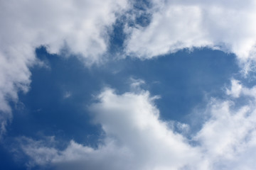 Naklejka na ściany i meble 青空と雲（イメージはメガネ）