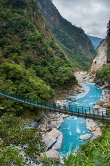 Taroko national park with river and rock in Taiwan.