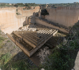 Old quarry in Ciutadella, Menorca. Spain