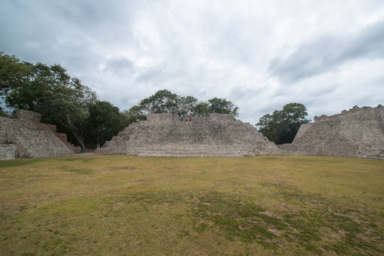 Famous Mayan city, Zona archeologica Edzna near Campeche, Mexico