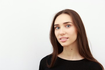 Woman in black dress