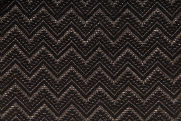 black knitted fabric with grey pattern