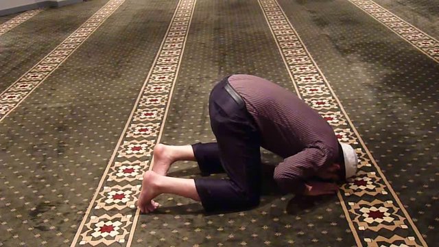 Muslim Praying in a mosque