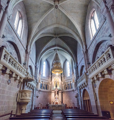 Fototapeta premium Castle of Xavier church in Javier, Navarra. Spain