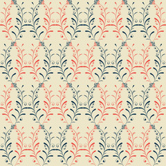 elegant vintage floral seamless pattern on a light background