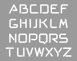 Vector alphabet set. Modern font.