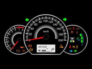 realistic car dashboard