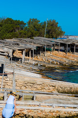 Es Caló de sant Agustí, Formentera. Spain