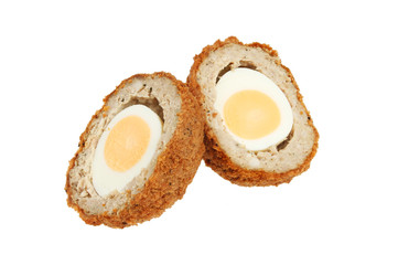 Scotch egg halves