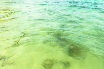 Fototapeta na wymiar Water ocean background. Clear blue ripple aqua texture.