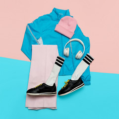 Stylish hipster outfit. Bright Spring. Fashionable clothes and accessories. Urban © Porechenskaya