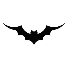 Raster illustration. Simple illustration of bat icon for web. Horror bat to celebrate Halloween....