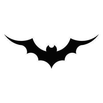 recommend clip art: Raster illustration. Simple illustration of bat icon for web. Horror bat to celebrate Halloween. Halloween Flying Bat. Silhouette bat