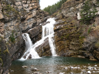 Waterfall out of rocks