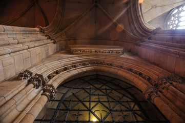 Interior of church cathedral