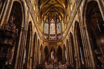 Naklejka premium Interior of church cathedral