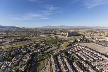 Afternoon aerial view of the Summerlin area in Las Vegas, Nevada.  