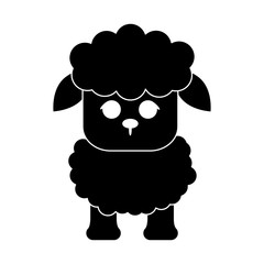 sheep cute animal cartoon icon image vector illustration design 