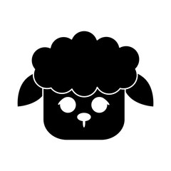 sheep cute animal cartoon icon image vector illustration design 