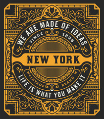 Old card Baroque style wirh floral details