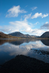 Mountain reflection in water