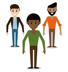 male character avatar community vector illustration eps 10