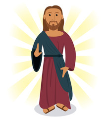 jesus christ prayer image vector illustration eps 10