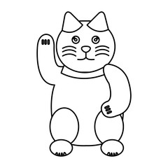 japanese cat lucky icon