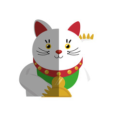 japanese cat lucky icon