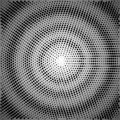 Raster halftone pattern effect black Dots Circle.