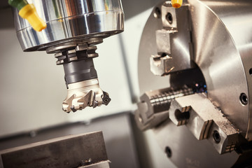 industrial metalworking cutting process by milling cutter