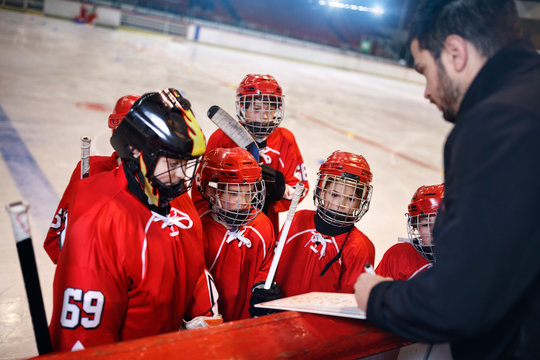 Formation game plan tactics in hockey.