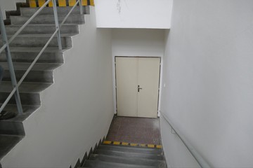 old staircase in an industrial building