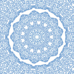 Abstract blue pattern on white