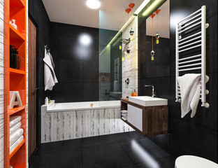 modern design of a bathroom
