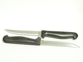 small knifes on white.