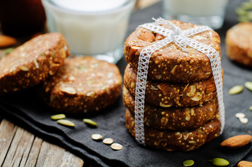 Quinoa dates oats pumpkin seed almond Breakfast cookies
