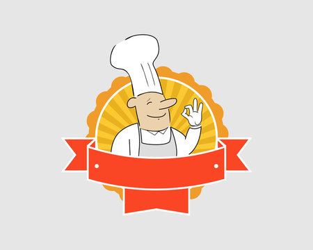 Chef Mascot Badge