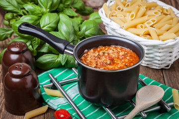 Mediterranean meal preparation.