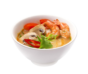 Tom Yam Kung soup  isolated